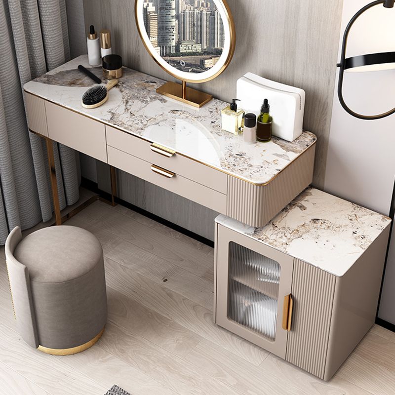 Mesa de maquillaje de tocador de madera maciza juego de tocador