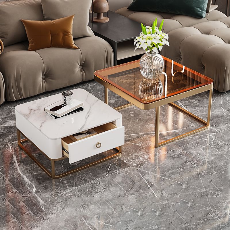 Frame frame salontafel glamour vierkante cocktailtafel met lade