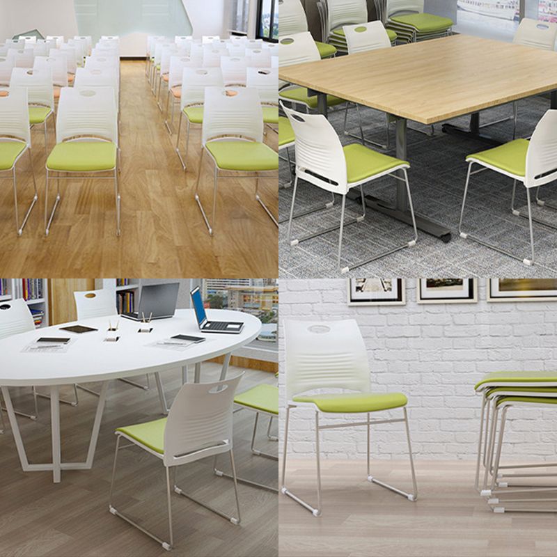 Plastic Contemporary Task Chair Ergonomic Computer Desk Chair with Silver Metal Base Clearhalo 'furn' 'furn_office_chair' 'Furniture' 'Office Chairs' 'Office Furniture' 'office_chair' 1200x1200_d878d1ef-fe71-49a7-84d9-f837afd63027