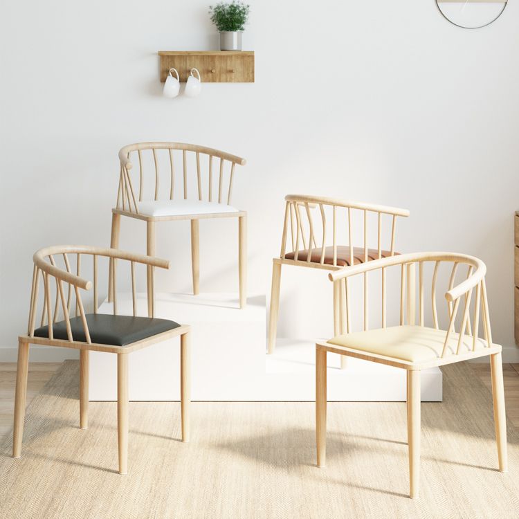 Contemporary Metal Dining Room Chairs Upholstered Armchair for Home Use Clearhalo ' kitchen&dining_furn' 'Dining Chairs' 'Dining Tables & Seating' 'dining_chair' 'furn' 'furn_dining_chair' 'Furniture' 'furniture_dining_chair' 'Kitchen & Dining Furniture' 'kitchen' 1200x1200_d8791cd0-a1fa-444d-baef-b01ca59d1f07