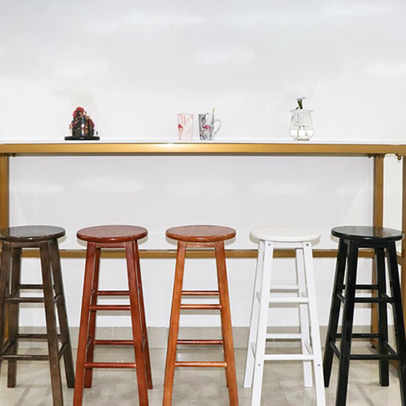 Modern Armless Backrest Counter Stool Wood Cashier Bar Stool with Wooden Seat and Pedal Clearhalo 'Bar Furniture' 'Bar Stools' 'bar_stools' 'furn' 'furn_bar_stools' 'furniture_bar_stools' 'Kitchen & Dining Furniture' 'kitchen&dining_furn' 'kitchen' 'kitchen_furn' Furniture' 1200x1200_d87add80-9ae4-4654-982d-d11775b677fc