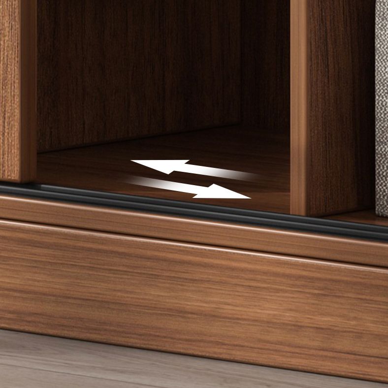 Eigentijdse houten frame garderobe vrijstaanbare garderobe met 2 zachte close deuren