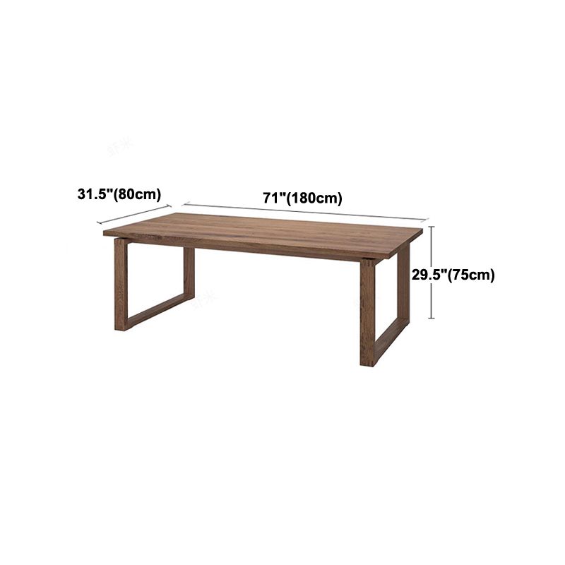Rectangle Wood Dining Table Modern Pine Table in Brown with Double Pedestal Clearhalo ' dining_table' 'Dining Tables & Seating' 'Dining Tables' 'furn' 'furn_dining_table' 'Furniture' 'furniture_dining_table' 'Kitchen & Dining Furniture' 'kitchen&dining_furn' 'kitchen' 'kitchen_dining_table' 1200x1200_d87d1cf5-53e4-4950-8c98-4ed0ea1e6f47