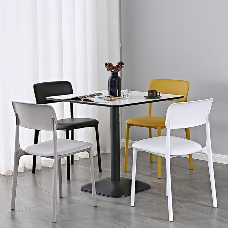 Plastic Modern Contemporary Kitchen Chair Armless Open Back Dining Room Chair Clearhalo 'Dining Chairs' 'Dining Tables & Seating' 'dining_chair' 'furn' 'furn_dining_chair' 'Furniture' 'furniture_dining_chair' 'Kitchen & Dining Furniture' 1200x1200_d87d2e81-6432-448c-ae66-6ba6ee76c779