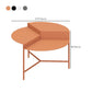 Table basse à cadre en métal Table de cocktail ronde moderne du milieu du siècle