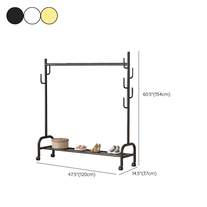 Modern Coat Rack Hanging Rail Storage Shelving and Hooks Coat Hanger Clearhalo 'Entry & Mudroom Furniture' 'furn' 'furn_hall_tree_coat_racks' 'Furniture' 'Hall Trees & Coat Racks' 'hall_tree_coat_racks' 1200x1200_d87dada6-45e7-4eb7-b706-1431d51bf1b7
