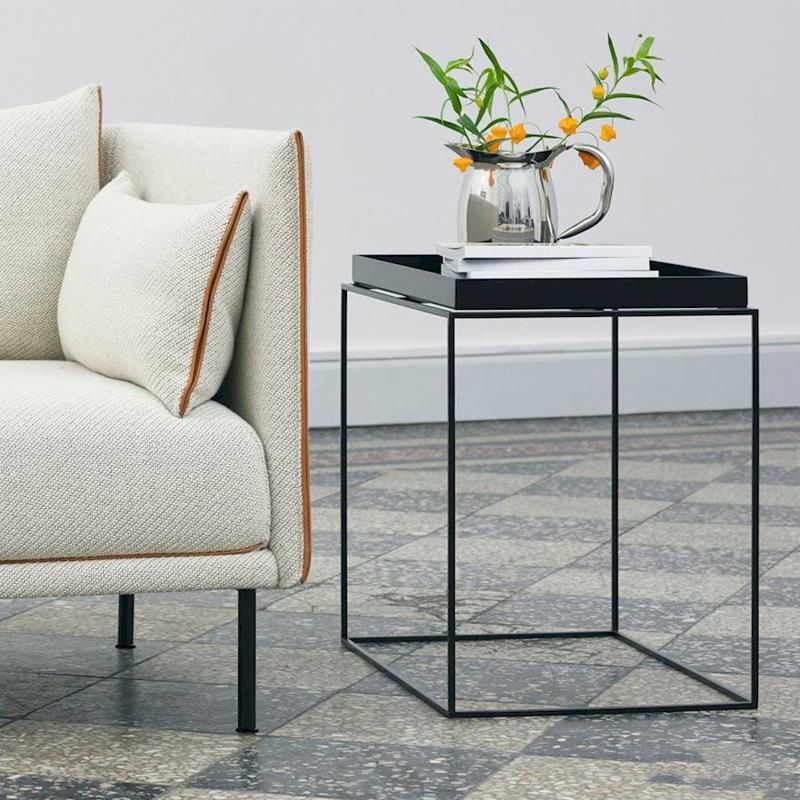 Square Iron Coffee Table Tray Top Simple Frame Cocktail Table Clearhalo 'Coffee & Accent Tables' 'Coffee Tables' 'coffee_tables' 'furn' 'furn_coffee_tables' 'Furniture' 'Living Room Furniture' 1200x1200_d87e2f33-c9a2-4789-94d0-b533375f9deb