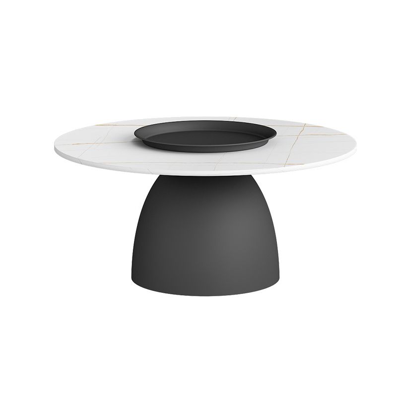 ミッドセンチュリーモダンアイアン/ストーンコーヒーテーブルDIA 23.6 "/31.5"カクテルテーブル