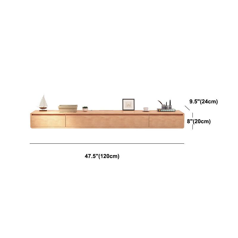 Nordic Wall-Mounted TV Console Solid Wood 2-Drawer Floating TV Stand Console Clearhalo 'furn' 'furn_tv_stands_entertainment_centers' 'Furniture' 'Living Room Furniture' 'TV Stands & Entertainment Centers' 'TV Stands & Media Storage Furniture' 'tv_stands_entertainment_centers' 1200x1200_d87fb119-7362-497e-bff1-95e76ad1a588