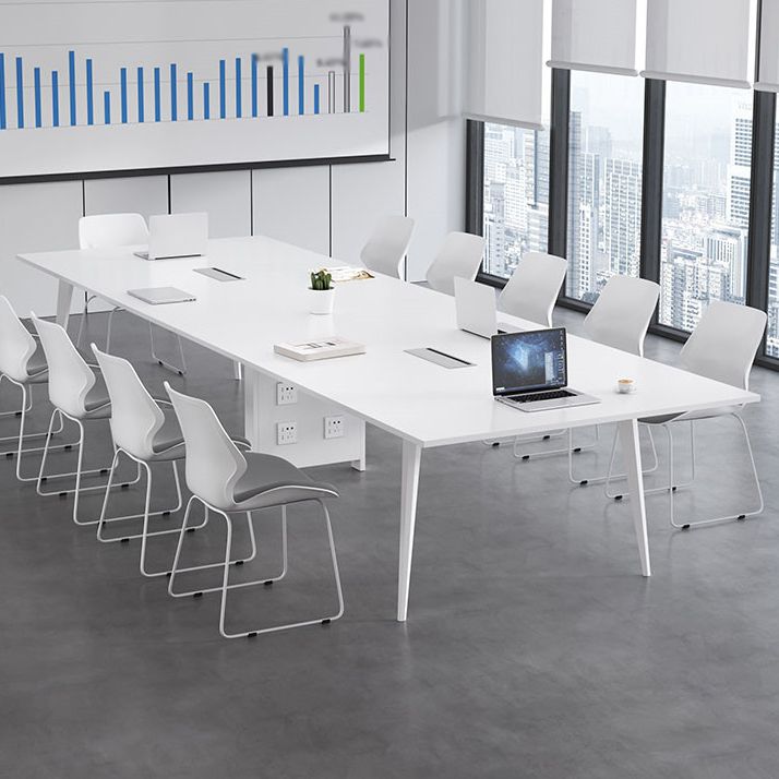 Tavolo da incontro in legno Home Office di scrittura rettangolare moderna