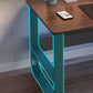 Scrivania per ufficio in legno in stile moderno a forma rettangolare scrivania con 2 gambe per casa
