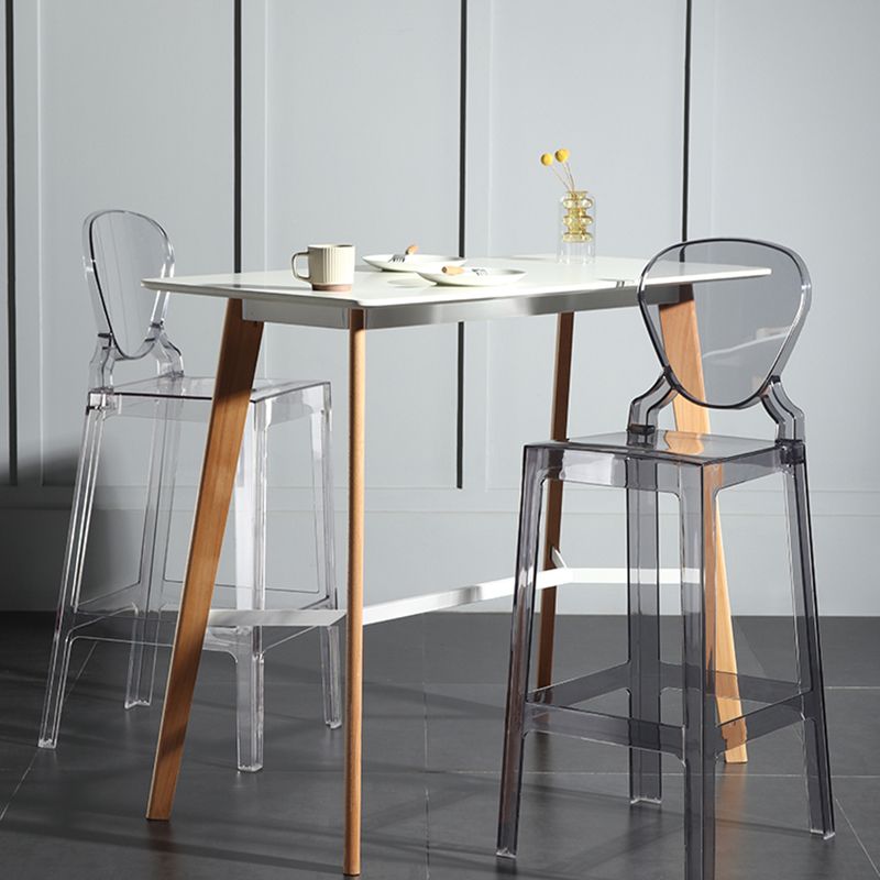 Nordic Style 30-inch Barstool Transparent Plastic Backrest Bar Stool for Dining Room Clearhalo 'Bar Furniture' 'Bar Stools' 'bar_stools' 'furn' 'furn_bar_stools' 'furniture_bar_stools' 'Kitchen & Dining Furniture' 'kitchen&dining_furn' 'kitchen' 'kitchen_furn' Furniture' 1200x1200_d880dd27-463a-4eb5-9d0a-d7161658d69b