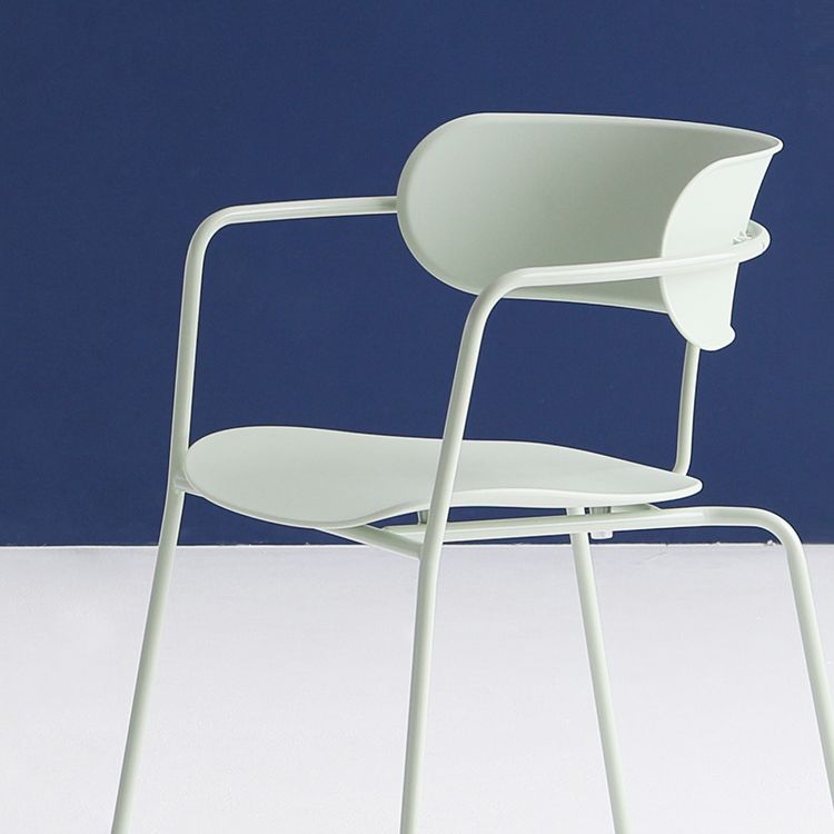 Industrial Style Kitchen Dining Chair Dining Stackable Arm Chairs with Metal Legs Clearhalo ' kitchen&dining_furn' 'Dining Chairs' 'Dining Tables & Seating' 'dining_chair' 'furn' 'furn_dining_chair' 'Furniture' 'furniture_dining_chair' 'Kitchen & Dining Furniture' 'kitchen' 1200x1200_d880e996-8dff-45d5-866c-f68d3699146d