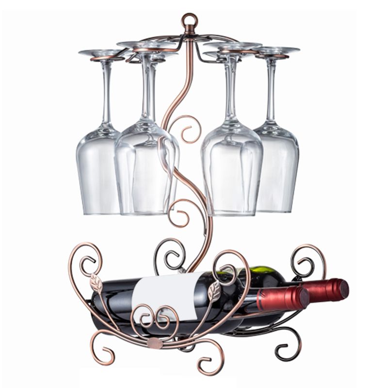 Kit de rejilla de vino de metal para soportes de vinos de encimera con almacenamiento de vino