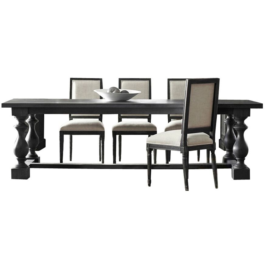 Industrial Pine Wood Dining Table Rectangle Kitchen Table with Trestle Base Clearhalo ' dining_table' 'Dining Tables & Seating' 'Dining Tables' 'furn' 'furn_dining_table' 'Furniture' 'furniture_dining_table' 'Kitchen & Dining Furniture' 'kitchen&dining_furn' 'kitchen' 'kitchen_dining_table' 1200x1200_d8837529-fc87-4a4e-b4be-d1e88392e125