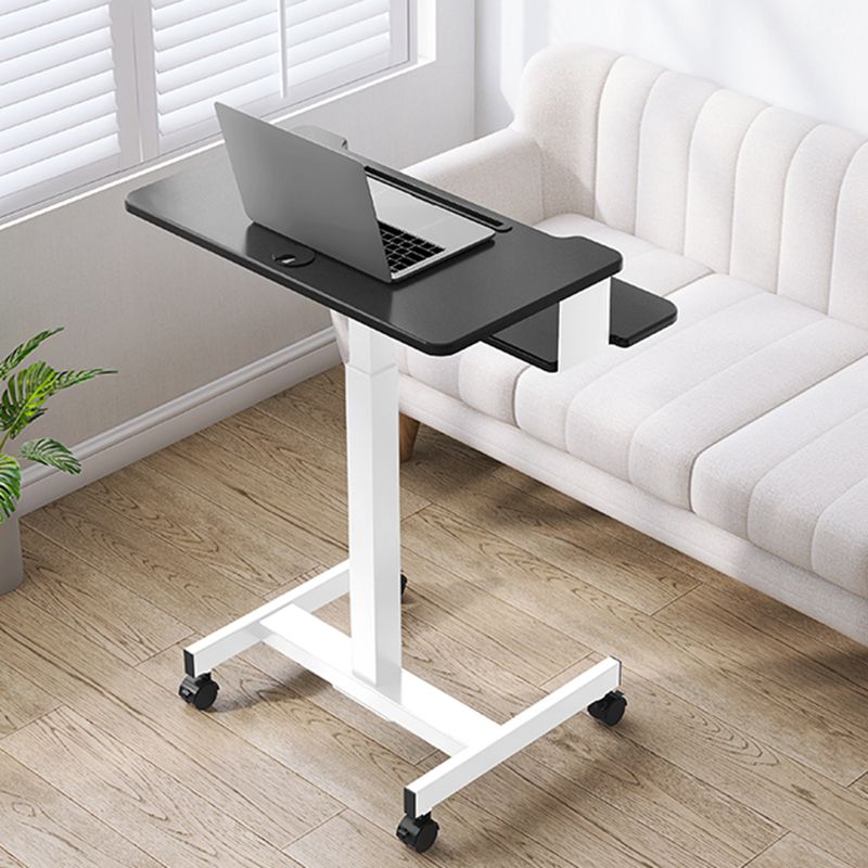 Rectangular Shaped Ambulatory Laptop Table Wood Writing Desk in Black/White Clearhalo 'furn' 'furn_office_desk' 'Furniture' 'Office Desks' 'Office Furniture' 'office_desk' 1200x1200_d883d26f-5f1e-4b77-a64d-2d085cc32abc