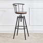 Industrial Upholstered Swivel Adjustable Height Stool 35.43'' Home Bar Stool Clearhalo 'Bar Furniture' 'Bar Stools' 'bar_stools' 'furniture_bar_stools' 'Kitchen & Dining Furniture' 'kitchen&dining_furn' 'kitchen' 'kitchen_furn' Furniture' 1200x1200_d8845bc0-6118-44bd-8db0-1472e77422e2