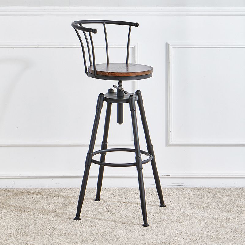 Industrial Upholstered Swivel Adjustable Height Stool 35.43'' Home Bar Stool Clearhalo 'Bar Furniture' 'Bar Stools' 'bar_stools' 'furniture_bar_stools' 'Kitchen & Dining Furniture' 'kitchen&dining_furn' 'kitchen' 'kitchen_furn' Furniture' 1200x1200_d8845bc0-6118-44bd-8db0-1472e77422e2