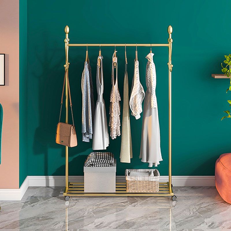 Glamellschichtbügel Metal 4 Haken frei stehende Kleiderregal mit Lagerregale