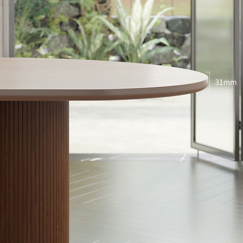 Modern Style Dining Table Solid Wood Dining Table with 3 Legs for Kitchen Clearhalo ' dining_table' 'Dining Tables & Seating' 'Dining Tables' 'furn' 'furn_dining_table' 'Furniture' 'furniture_dining_table' 'Kitchen & Dining Furniture' 'kitchen&dining_furn' 'kitchen' 'kitchen_dining_table' 1200x1200_d885a3b3-85b1-424e-89ee-15214f1b44f0