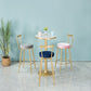 Fixed Table Counter Set 1/3/4 Pieces Glam Style Sintered Stone Bar Table Set for Home Use