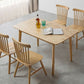 Oak Solid Wood Dining Table Modern Rectangle Dining Table in Natural