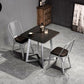 Industrial Dining Table Sintered Stone Dining Table with Black Double Pedestal Clearhalo ' dining_table' 'Dining Tables & Seating' 'Dining Tables' 'furn' 'furn_dining_table' 'Furniture' 'furniture_dining_table' 'Kitchen & Dining Furniture' 'kitchen&dining_furn' 'kitchen' 'kitchen_dining_table' 1200x1200_d886c185-6a9f-4121-9368-b3851a883912