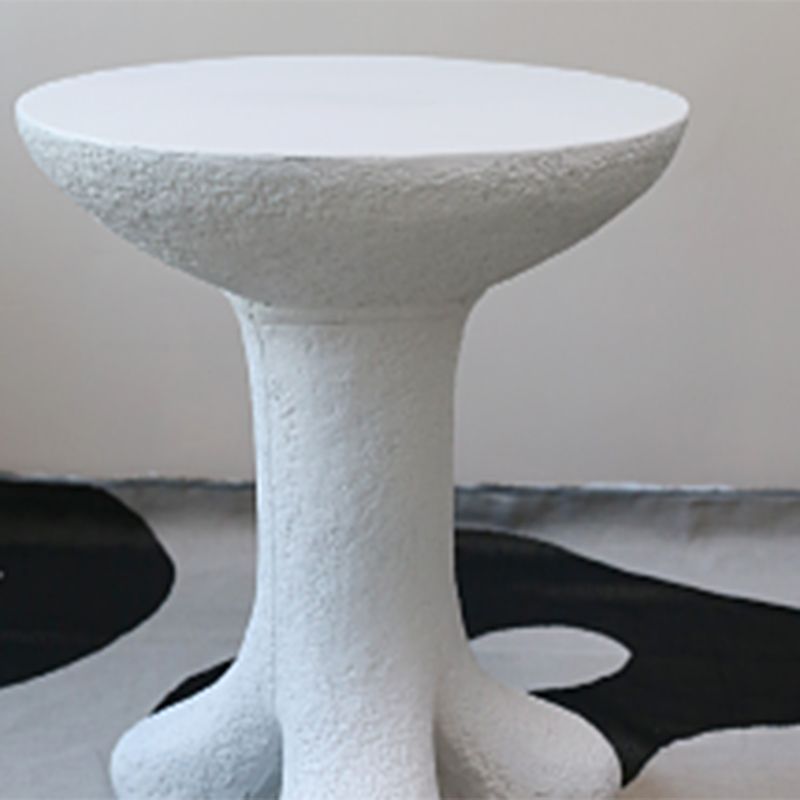 Tavolo d'angolo bianco Tavola unica a 3 gambe, 19,7 "w x 19,7" d x 24 "h