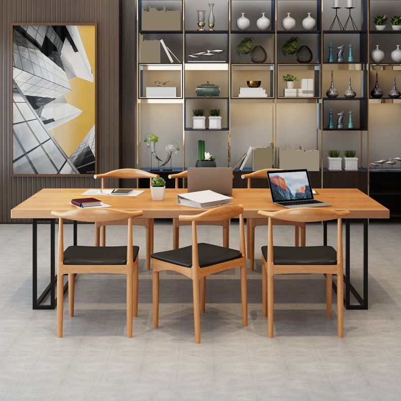 Escritorio de escritura de rectángulo de madera sólida Base de trineo 29.53 "Desk office de alto