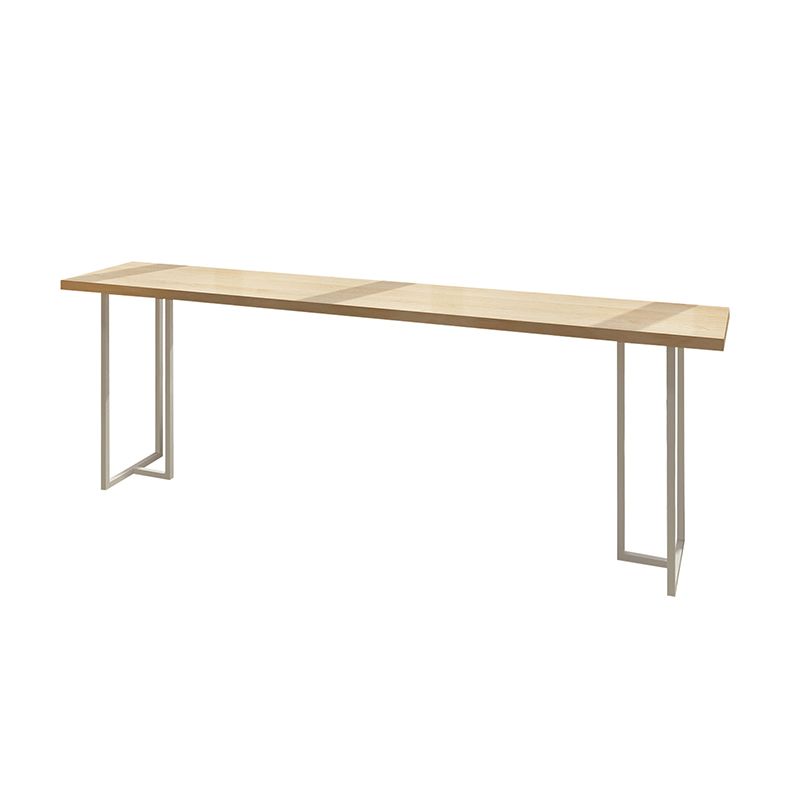 Modern Bistro Bar Table Rectangle Wood Double Pedestal Bar Table Clearhalo 'Bar Furniture' 'Bar Tables' 'bar_tables' 'furn' 'furn_bar_tables' 'Furniture' 'Kitchen & Dining Furniture' 1200x1200_d88abecf-d349-4aa0-9e47-86b7b47fe4d9