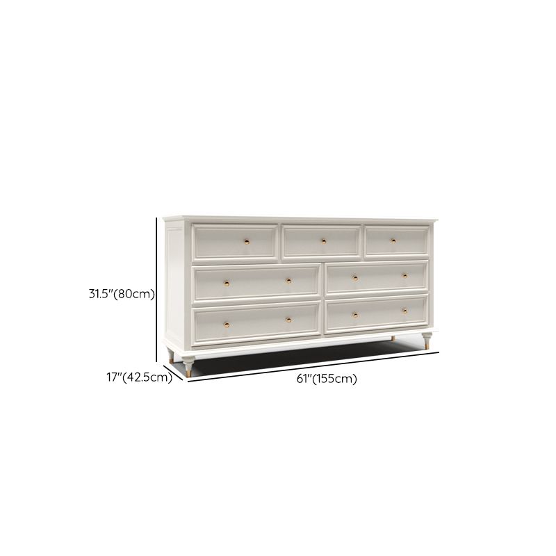 Chox de almacenamiento tradicional tocador de madera sólida con cajones de 9/8/7/5