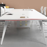 White Manufactured Wood Rectangular Desk Modern Cable Management Office Desk Clearhalo 'furn' 'furn_office_desk' 'Furniture' 'Office Desks' 'Office Furniture' 'office_desk' 1200x1200_d88d6dd4-d84f-4a81-b7b5-35f74d7fa7c1