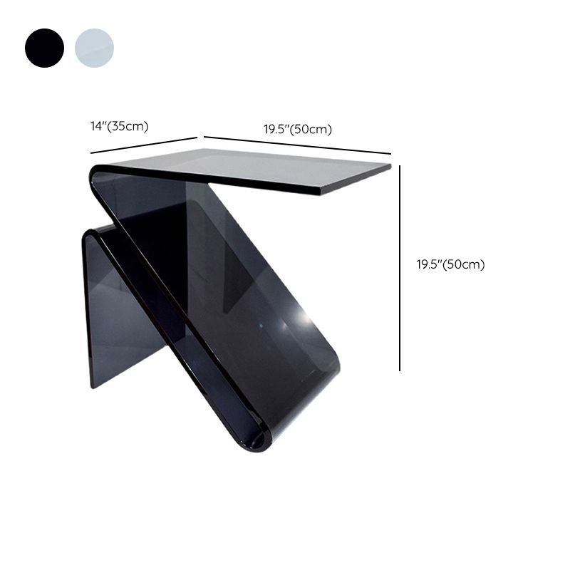 Ultra-Modern Side Table Acrylic Pedestal Accent Side Table for Bedroom Clearhalo 'Coffee & Accent Tables' 'End & Side Tables' 'end_side_tables' 'furn' 'furn_end_side_tables' 'Furniture' 'Living Room Furniture' 1200x1200_d88deace-a4df-4d55-8bb6-9ba37ae8fd62