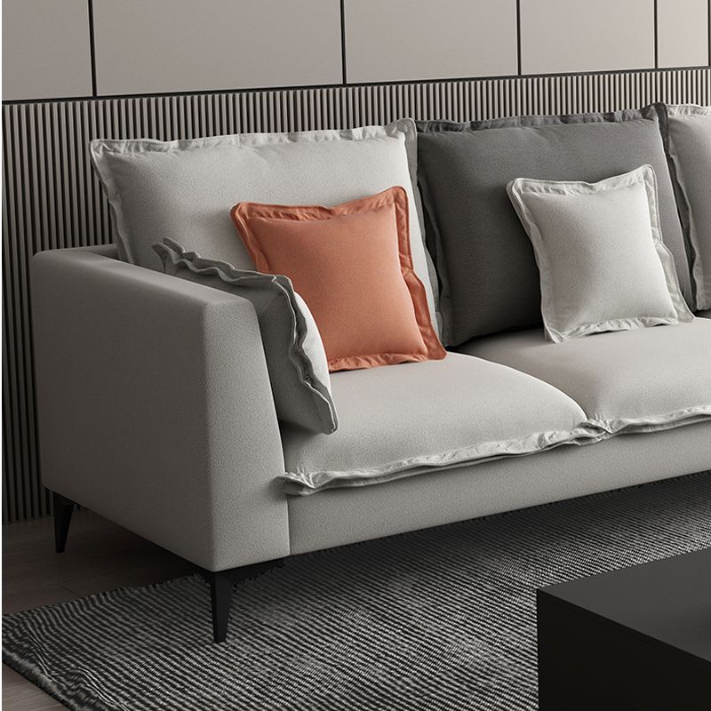129.92"L X 70.87"W X 34.65"H Modern Sofa Cushions Square Arm Sectional with Chaise Clearhalo 'furn' 'furn_sectionals' 'Furniture' 'furniture_sectionals' 'Living Room Furniture' 'Sectionals' 1200x1200_d8902459-8f36-4688-a59a-663bed9c6521