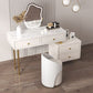 30.7" High 4 Drawers Makeup Vanity Desk Wood and Metal Vanity
