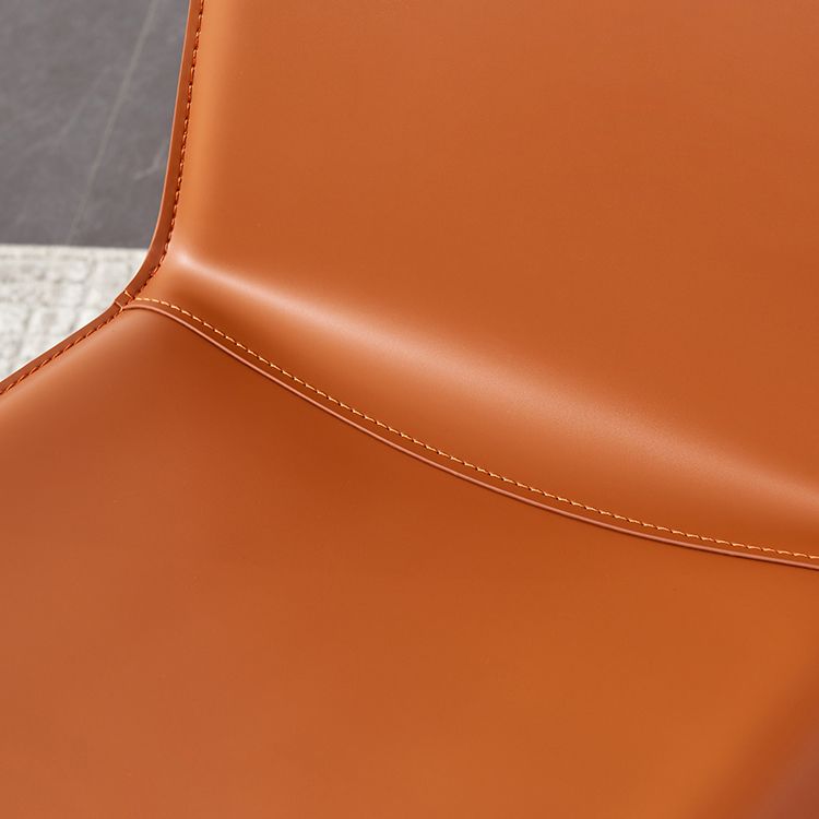 Modern Style Leather Dining Armless Chair Metal Side Chair for Home Use Clearhalo 'Dining Chairs' 'Dining Tables & Seating' 'dining_chair' 'furn' 'furn_dining_chair' 'Furniture' 'Kitchen & Dining Furniture' 1200x1200_d891ac16-2f7f-4e4d-a3fa-4bf376eb879f