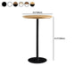 Round Wood Top Bar Table with Pedestal Industrial Metal Frame Bar Table Clearhalo 'Bar Furniture' 'Bar Tables' 'bar_tables' 'furn' 'furn_bar_tables' 'Furniture' 'Kitchen & Dining Furniture' 1200x1200_d893612b-0a07-485f-8aaf-c3f4e207de2e