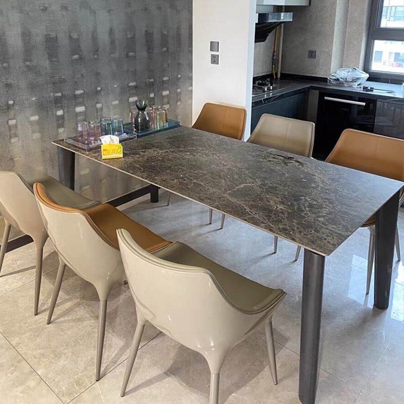 Contemporary Style Dining Chairs Kitchen Arm Side Chairs with Metal Legs Clearhalo ' kitchen&dining_furn' 'Dining Chairs' 'Dining Tables & Seating' 'dining_chair' 'furn' 'furn_dining_chair' 'Furniture' 'furniture_dining_chair' 'Kitchen & Dining Furniture' 'kitchen' 1200x1200_d893a1fe-d137-4608-8274-5d7e083accd7