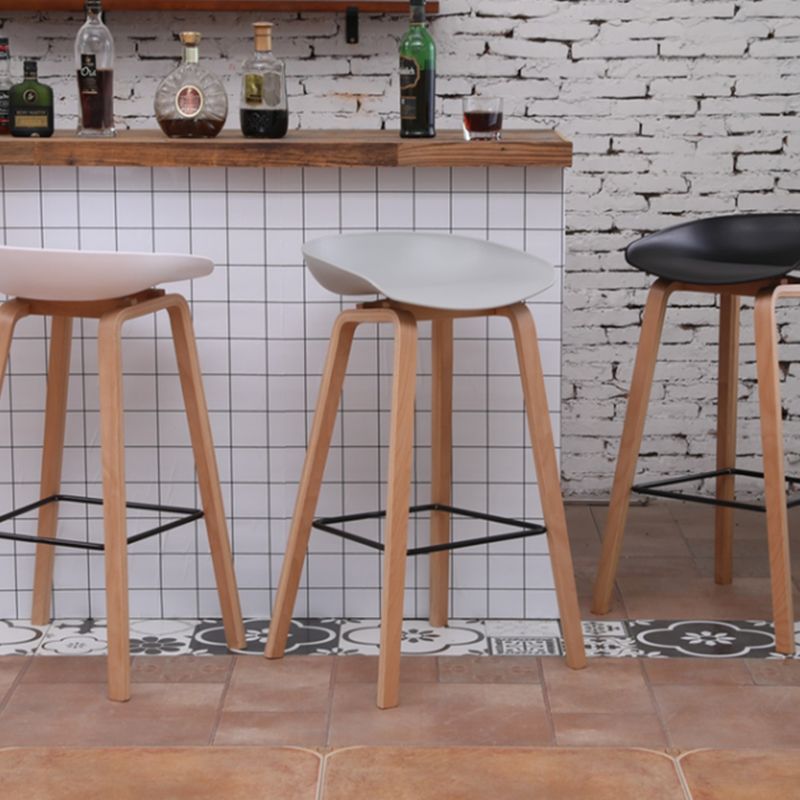 Modern Backrest Armless Counter Stool Wood Household Bar Stool with Plastic Seat Clearhalo 'Bar Furniture' 'Bar Stools' 'bar_stools' 'furn' 'furn_bar_stools' 'furniture_bar_stools' 'Kitchen & Dining Furniture' 'kitchen&dining_furn' 'kitchen' 'kitchen_furn' Furniture' 1200x1200_d893e21f-ed85-489f-953a-ab92b2d5750d