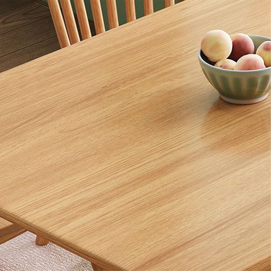 Mesa de comedor rectangular de madera maciza muebles modernos con 4 patas para el hogar