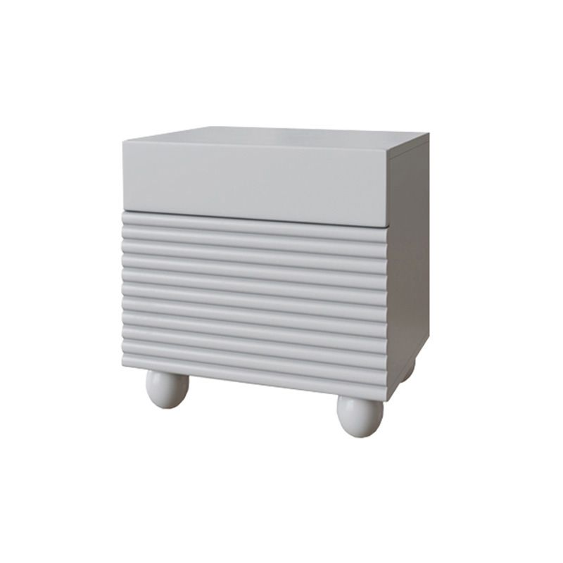 Mesa nocturna de madera escandinava de 19 años de altura con 2 cajones