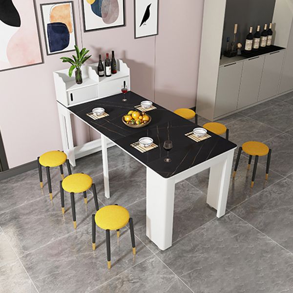 73'' Artificial Foldable Dining Table Extendable Rectangle Table with 5 Legs Clearhalo ' dining_table' 'Dining Tables & Seating' 'Dining Tables' 'furn' 'furn_dining_table' 'Furniture' 'furniture_dining_table' 'Kitchen & Dining Furniture' 'kitchen&dining_furn' 'kitchen' 'kitchen_dining_table' 1200x1200_d89637ce-da8f-4dcb-b5e6-d281a57170d9