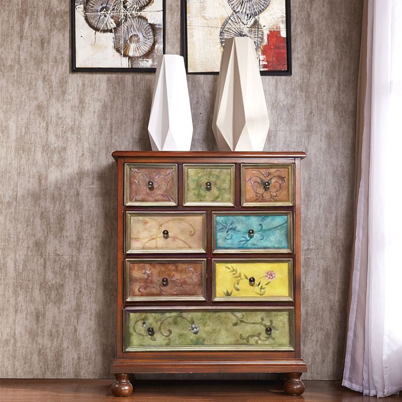 Mid-century Modern Wooden Chest Rectangle Accent Chest with 5-Drawer Clearhalo 'Cabinets & Chests' 'cabinets_chests' 'furn' 'furn_cabinets_chests' 'Furniture' 'Living Room Furniture' 1200x1200_d8963f65-fbf6-4391-831d-c8184cc923a1