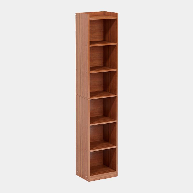 Houten boekenkast moderne minimalistische thuisstudie hoek rechthoekige boekenplank