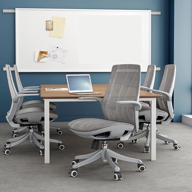 Hedendaagse in hoogte verstelbare bureaustoel Gray Taakstoel voor kantoor