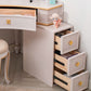 1/4 Drawers Solid Wood Vanity Desk Victorian Makeup Vanity Desk