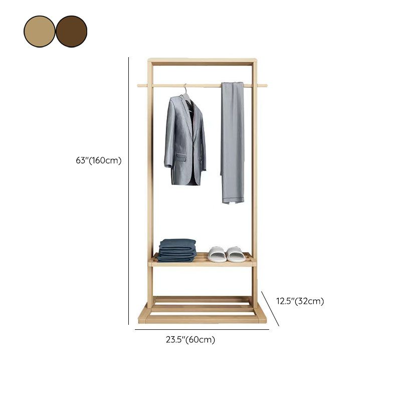 Medio de siglo Moderno Hall Stand de madera de madera interior con almacenamiento