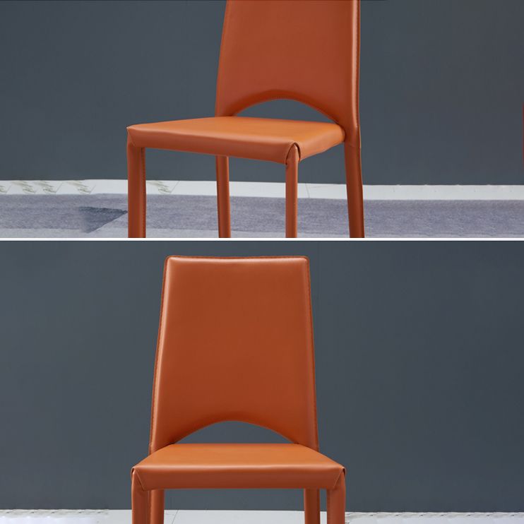 Contemporary Style Kitchen Dining Chair Stackable Armless Chair with Metal Legs Clearhalo ' kitchen&dining_furn' 'Dining Chairs' 'Dining Tables & Seating' 'dining_chair' 'furn' 'furn_dining_chair' 'Furniture' 'furniture_dining_chair' 'Kitchen & Dining Furniture' 'kitchen' 1200x1200_d89d6829-b215-40f9-8baa-56c37fb32abf