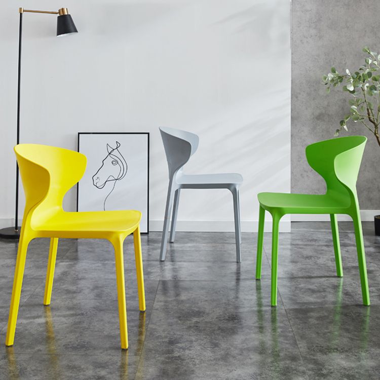 Modern Plastic Indoor-Outdoor Room Side Chair Wingback Chair Clearhalo ' kitchen&dining_furn' 'Dining Chairs' 'Dining Tables & Seating' 'dining_chair' 'furn' 'furn_dining_chair' 'Furniture' 'furniture_dining_chair' 'Kitchen & Dining Furniture' 'kitchen' 1200x1200_d89e440b-8bde-4b12-87b6-d56669e7898c