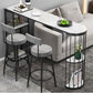 Table de bar en pierre, table de salle à manger moderne avec étagères de rangement pour cuisine et salon